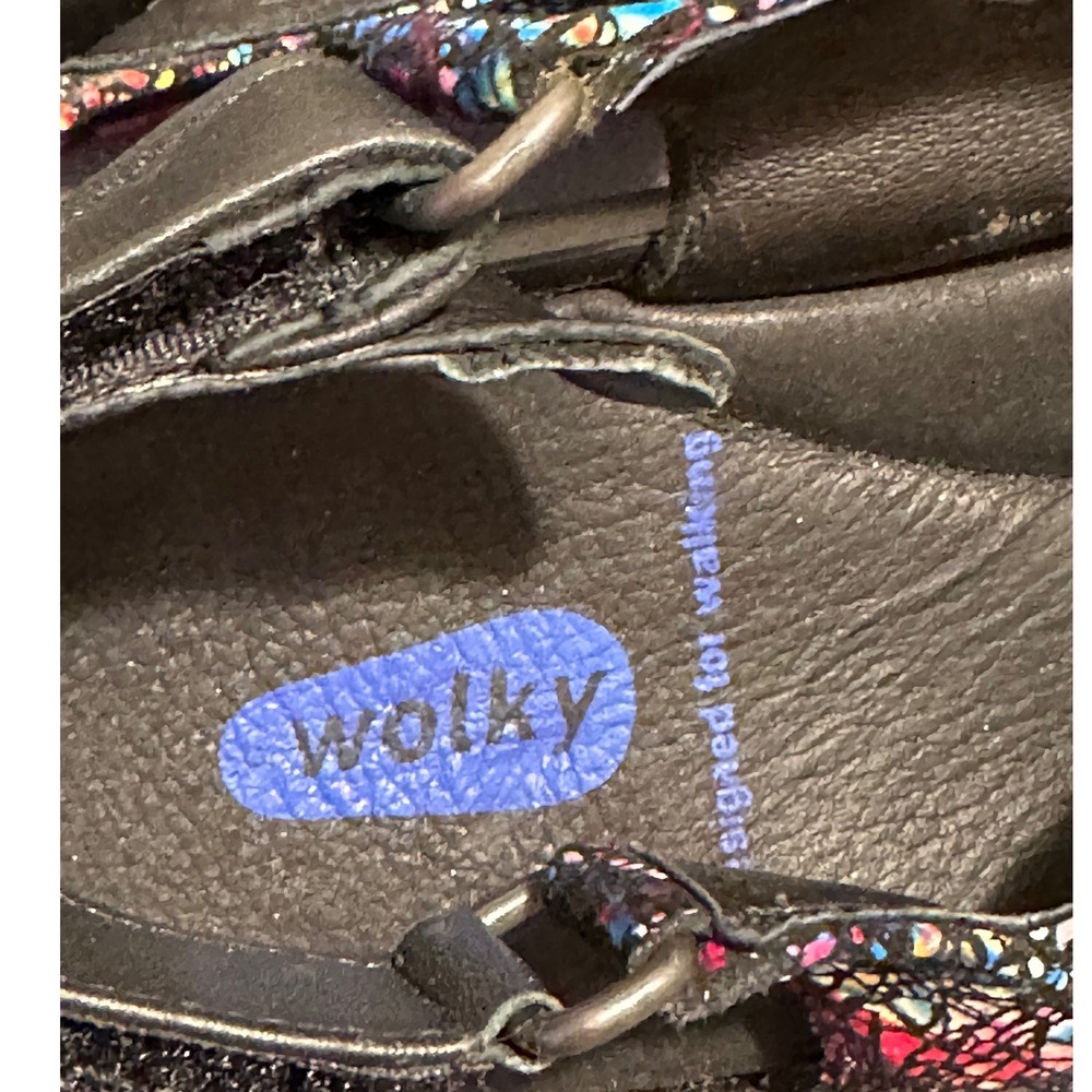 Wolky Jewel Multicolored Mosaic Comfort Walking Sandals Womens Size 41 137 3325 - Picture 5 of 7